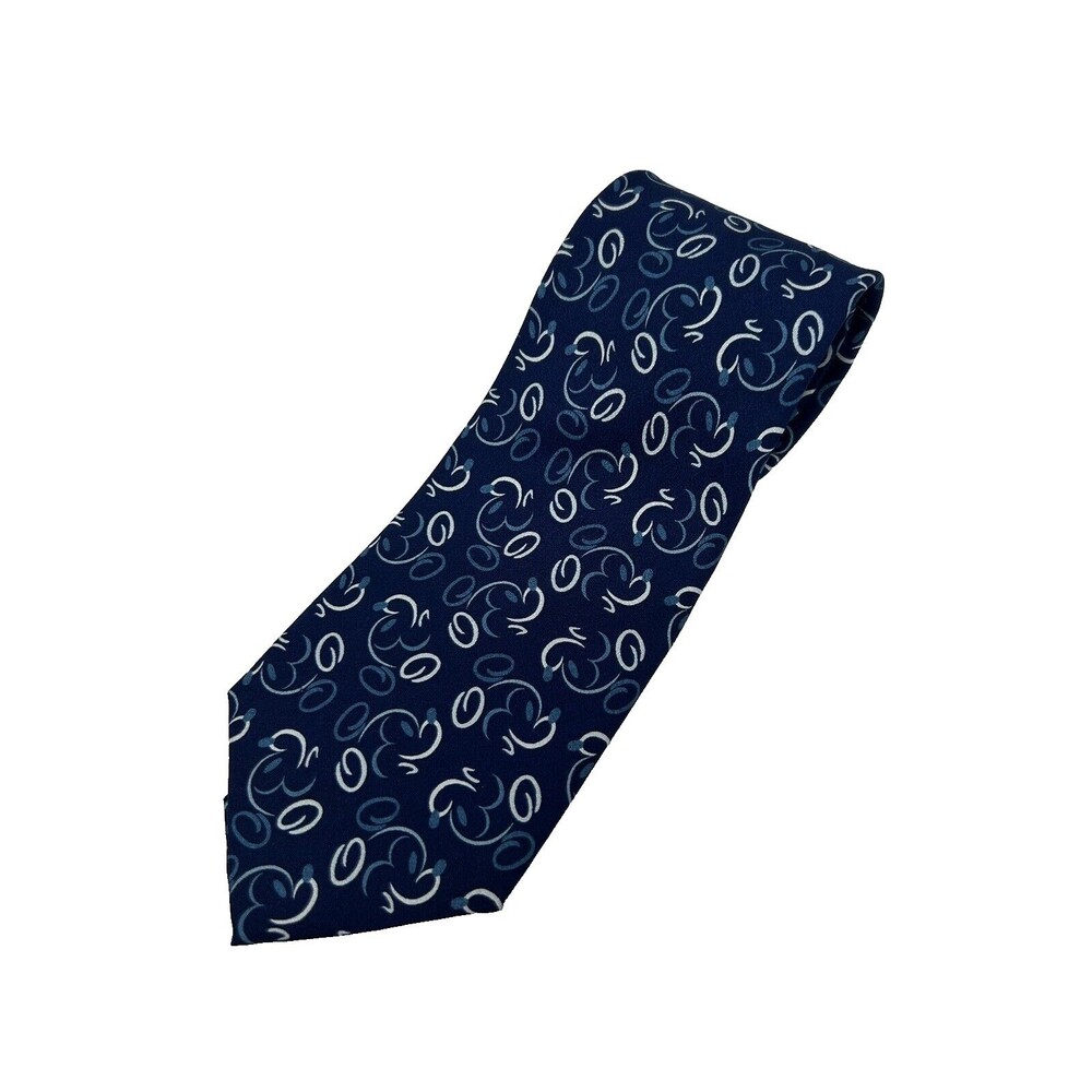 Walt Disney World Blue Necktie 100%‎ Silk Featuring Mickey